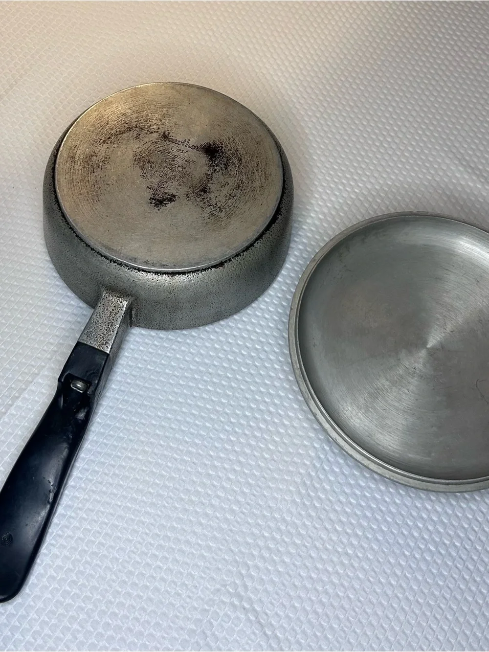 Vintage Hawthorn 1 quart saucepan with matching lid